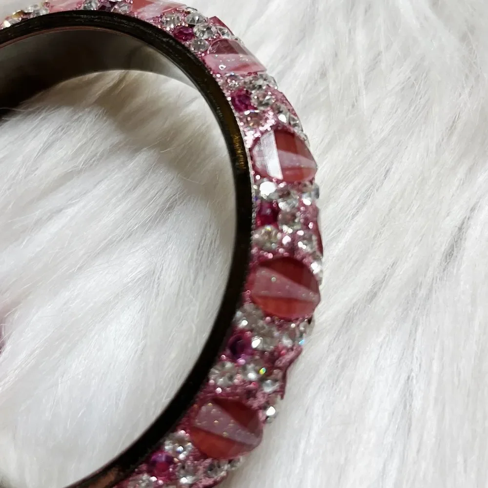Femina Jewelry  Bangle Bracelet Pink and Silver